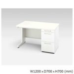【WEB販売休止中】片袖デスク ナイキ XED型 XED127C W1200×D700×H700(mm) 3段(ペントレー/A4/A4)