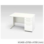 【WEB販売休止中】片袖デスク ナイキ XED型 XED147B W1400×D700×H700(mm) 3段(ペントレー/A5/B4・A4)