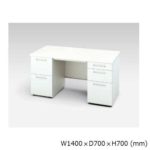 【WEB販売休止中】両袖デスク ナイキ XED型 XED147BA W1400×D700×H700(mm) 左袖2段(A4/B4・A4) 右袖3段(ペントレー/A5/B4・A4)
