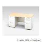 【WEB販売休止中】両袖デスク ナイキ XED型 XED147BC W1400×D700×H700(mm) 左袖3段(ペントレー/A4/A4) 右袖3段(ペントレー/A5/B4・A4)