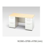 【WEB販売休止中】両袖デスク ナイキ XED型 XED157BC W1500×D700×H700(mm) 左袖3段(ペントレー/A4/A4) 右袖3段(ペントレー/A5/B4・A4)