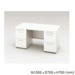 【WEB販売休止中】両袖デスク ナイキ XED型 XED157CC W1500×D700×H700(mm) 左袖3段(ペントレー/A4/A4) 右袖3段(ペントレー/A4/A4)