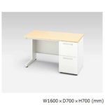 【WEB販売休止中】片袖デスク ナイキ XED型 XED167A W1600×D700×H700(mm) 2段(A4/B4・A4)