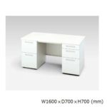 【WEB販売休止中】両袖デスク ナイキ XED型 XED167BA W1600×D700×H700(mm) 左袖2段(A4/B4・A4) 右袖3段(ペントレー/A5/B4・A4)