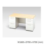 【WEB販売休止中】両袖デスク ナイキ XED型 XED167BC W1600×D700×H700(mm) 左袖3段(ペントレー/A4/A4) 右袖3段(ペントレー/A5/B4・A4)