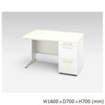 【WEB販売休止中】片袖デスク ナイキ XED型 XED167C W1600×D700×H700(mm) 3段(ペントレー/A4/A4)